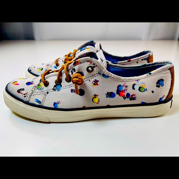 Sperry Top Sider Light Silver with Colorful Beach Umbrellas STS91568 - Picture 3 of 12